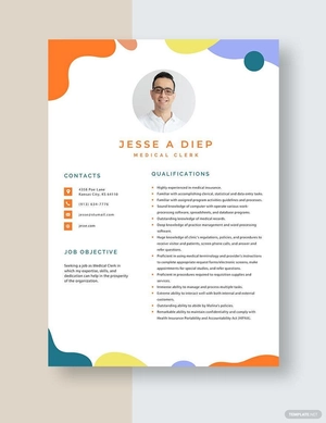 Medical Clerk Resume