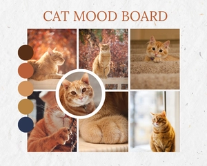 Free Cat Mood Board Template to Edit Online