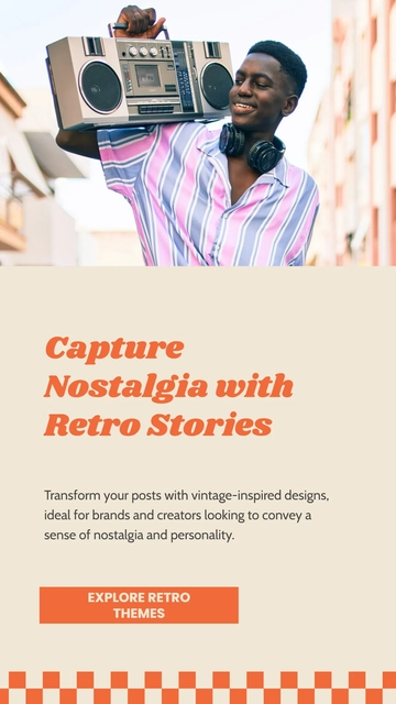 Free Retro Instagram Story Template to Edit Online