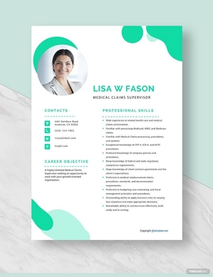 Medical Claims Supervisor Resume