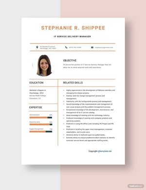 IT Service Delivery Manager Resume