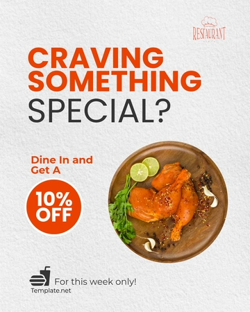 Free Restaurant Facebook Ad Template to Edit Online
