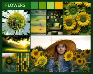 Free Flower Art Mood Board Template to Edit Online