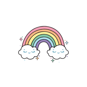 Free Rainbow Sparkles Clipart to Edit Online