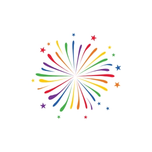Free Rainbow Fireworks Clipart to Edit Online