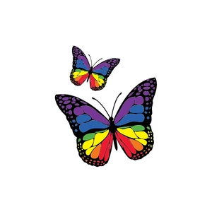 Free Rainbow Butterflies Clipart to Edit Online