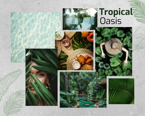 Free Tropical Jungle Mood Board to Edit Online