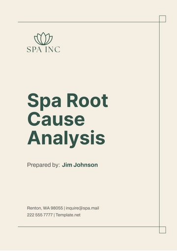 Free Spa Root Cause Analysis Template