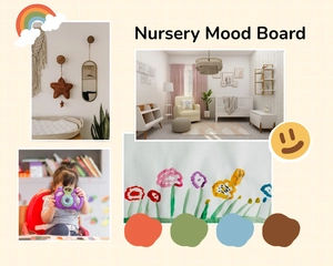 Free Nursery Mood Board to Edit Online