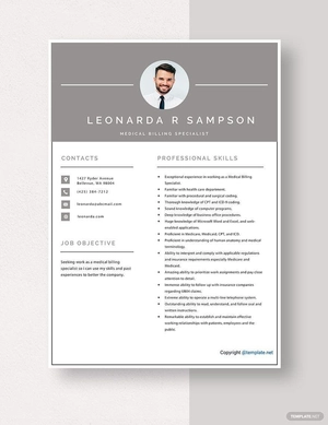 Medical Billing Specialist Resume