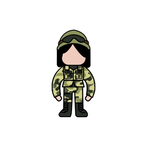 Free Military Woman Icon to Edit Online