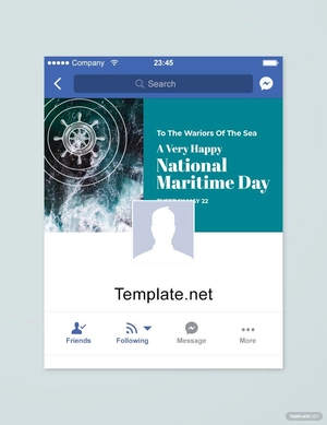 National Maritime Day Facebook App Cover Template