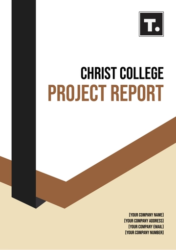 Free Christ College Project Report Template to Edit Online