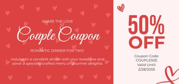 Free Couple Coupon Template to Edit Online