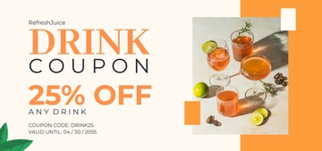 Free Drink Coupon Template to Edit Online
