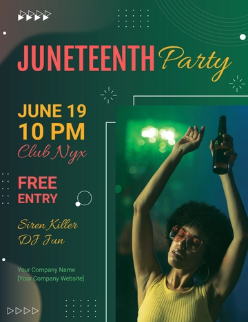 Free Juneteenth Club Flyer Template to Edit Online