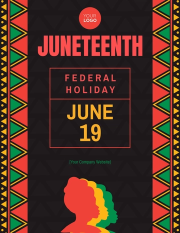 Free Juneteenth Federal Holiday Flyer Template to Edit Online