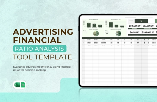Advertising Financial Ratio Analysis Tool Template