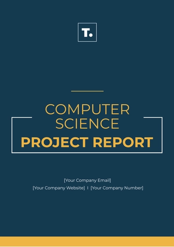 Free Computer Science Project Report Template to Edit Online