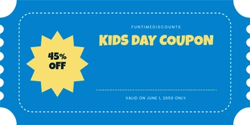 Free Coupon Template For Kids to Edit Online