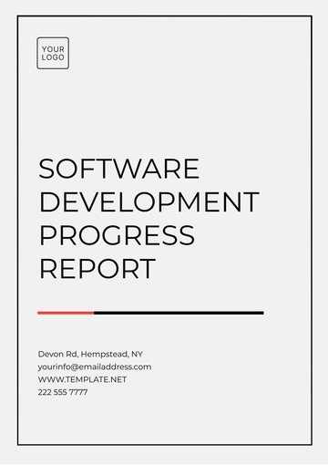 Free Software Development Progress Report Template to Edit Online