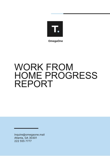 Free Work-From-Home Progress Report Template to Edit Online