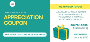 Free Appreciation Coupon Template to Edit Online