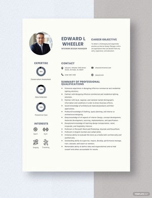 Interior Design Manager Resume