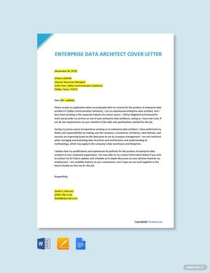 Enterprise Data Architect Cover Letter