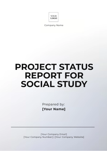 Free Project Status Report For Social Study Template to Edit Online