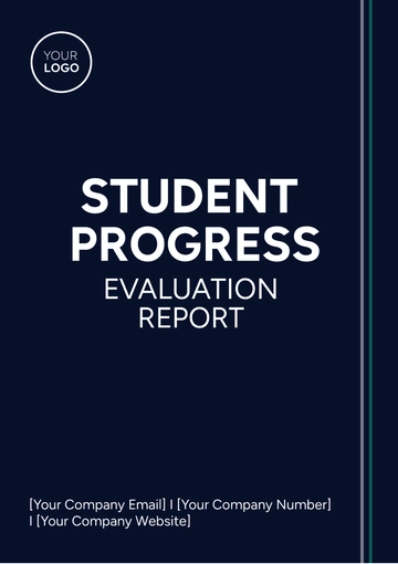 Free Student Progress Evaluation Report Template to Edit Online