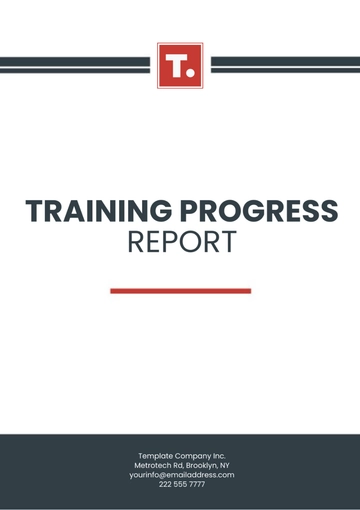 Free Professional Training Progress Report Template to Edit Online
