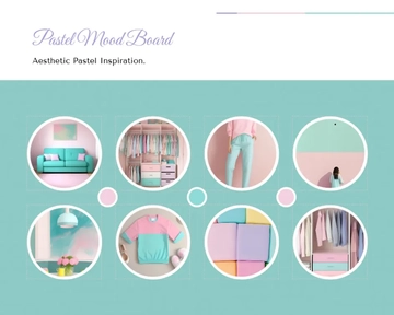 Free Pastel Circle Mood Board Template to Edit Online Free Pastel Circle Mood Board Template to Edit Online
