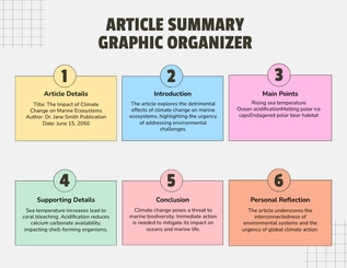 Free Article Summary Graphic Organizer to Edit Online