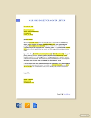 Nursing Director Cover Letter