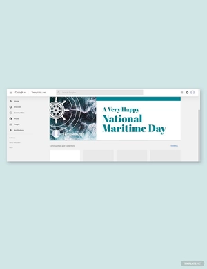 National Maritime Day Google Plus Cover Template