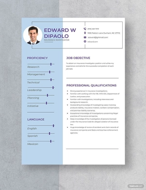 Insurance Investigator Resume