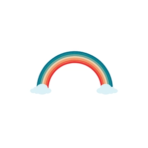 Free Retro Rainbow Clipart to Edit Online