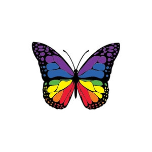 Free Rainbow Butterfly Clipart to Edit Online