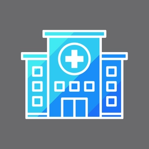 Free Hospital Gradient Icon to Edit Online