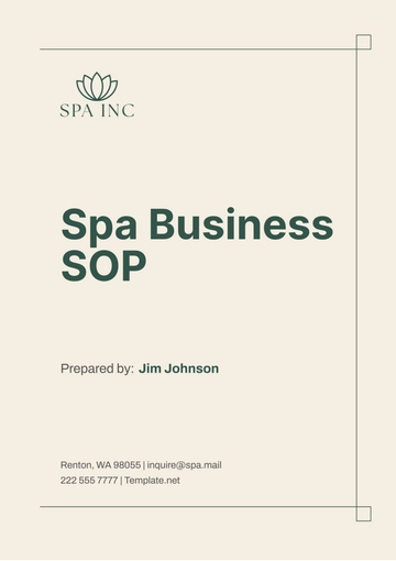 Free Spa Business SOP Template