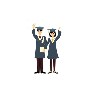 Free Couple Graduation Clipart to Edit Online