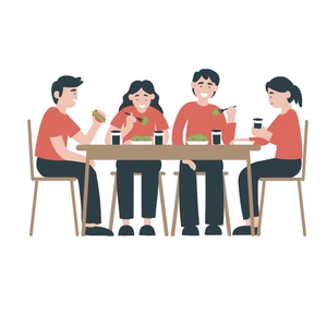 Free Friends Dinner Clipart to Edit Online
