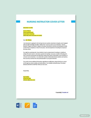 Nursing Instructor Cover Letter
