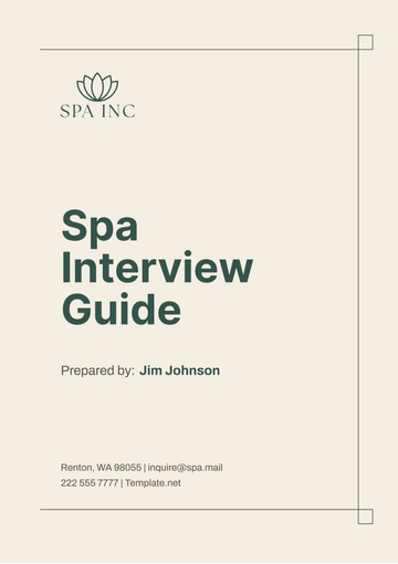 Free Spa Interview Guide Template to Edit Online