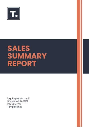 Free Sales Summary Report Template to Edit Online