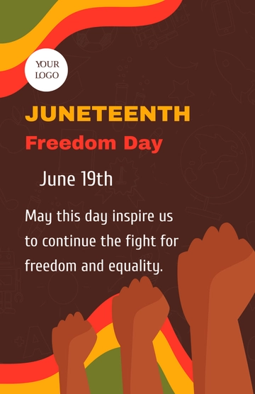 Free Juneteenth School Poster Template to Edit Online