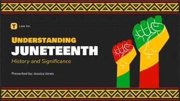Free Juneteenth Presentation Template to Edit Online