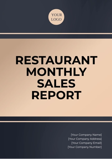 Free Restaurant Monthly Sales Report Template to Edit Online