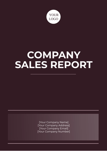 Free Company Sales Report Template to Edit Online